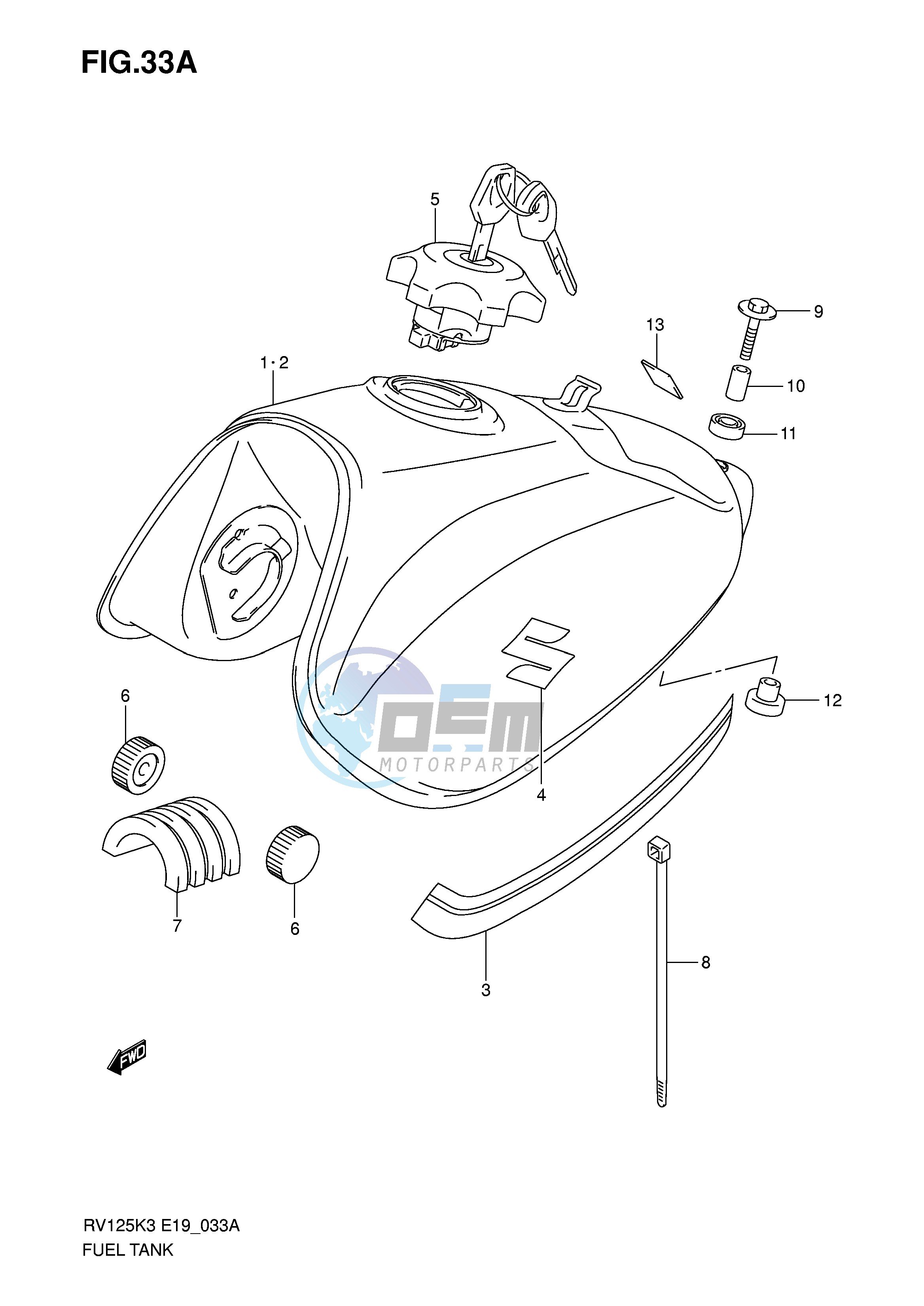 FUEL TANK (MODEL K5 K6 K7)