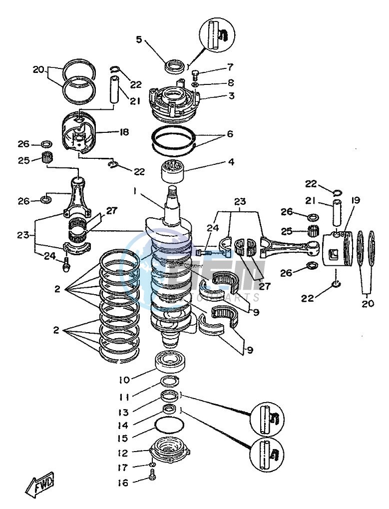 CRANKSHAFT--PISTON