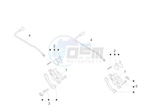 Wi-Bike Uni Deore Comfort 0 drawing Brakes pipes - Calipers