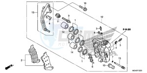 VFR1200XC drawing L. FRONT BRAKE CALIPER