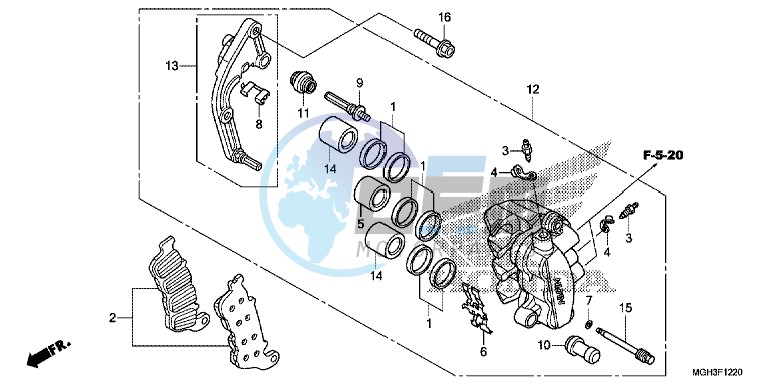 L. FRONT BRAKE CALIPER