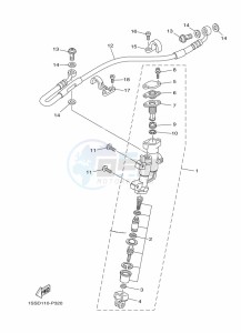 YZ125 (B4XE) drawing REAR MASTER CYLINDER