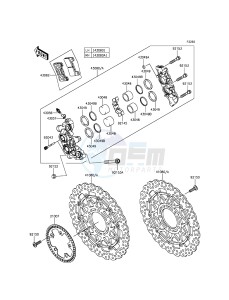 NINJA ZX-10R ABS ZX1000KFF FR XX (EU ME A(FRICA) drawing Front Brake