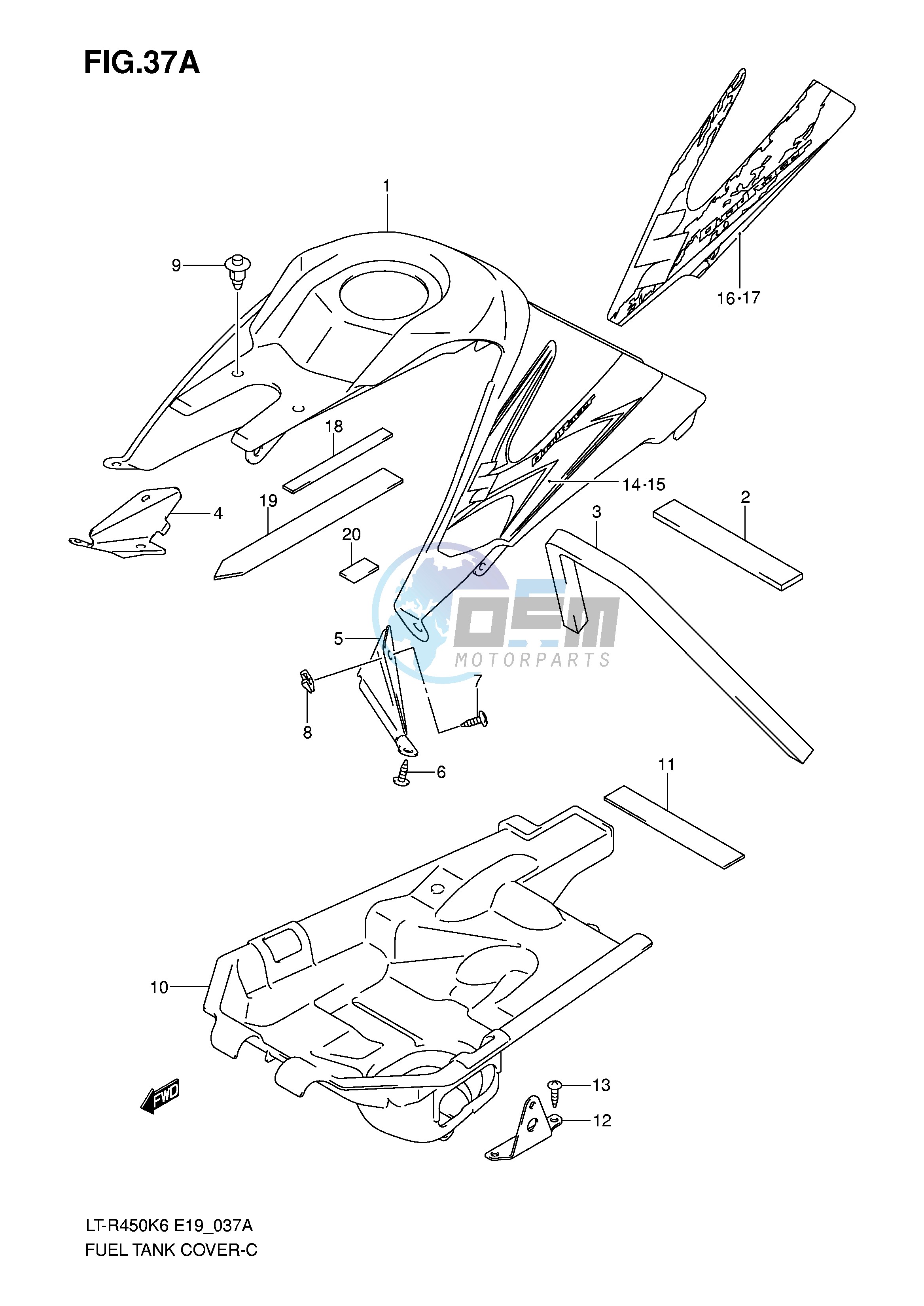 FUEL TANK COVER (MODEL K8)