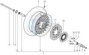 Beverly 350 4T ST ie ABS E4 300 (EMEA) drawing Front wheel