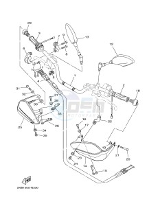 XT1200ZE SUPER TENERE ABS (2KB4) drawing STEERING HANDLE & CABLE