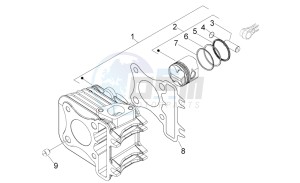 SCARABEO 50 4T 4V (EMEA) drawing Cylinder - Piston