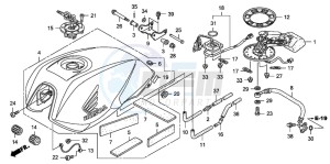 CB1300S CB1300SUPER FOUR drawing FUEL TANK