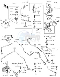 NINJA ZX-10R ZX1000SHF XX (EU ME A(FRICA) drawing Rear Master Cylinder