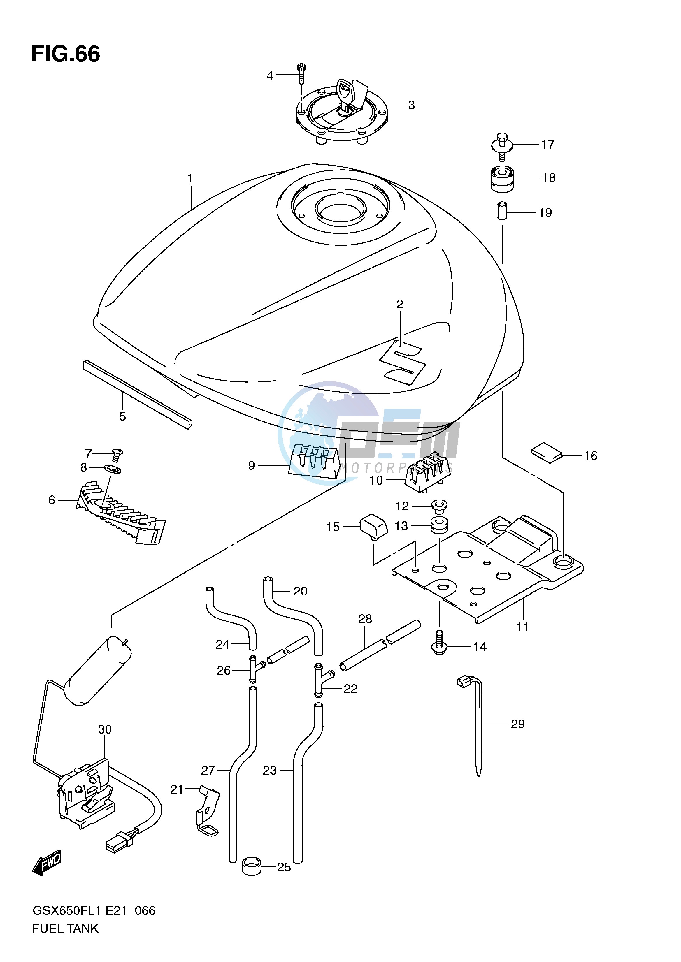 FUEL TANK (GSX650FAL1 E21)