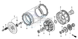 XR400R drawing CLUTCH