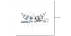 CB600F39 F / CMF ST drawing 3D LOGO KIT HONDA