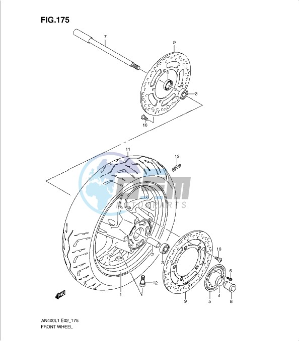 FRONT WHEEL (AN400AL1 E24)