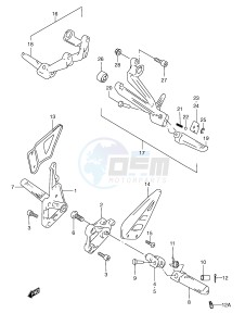 GSX-R600 (E2) drawing FOOTREST