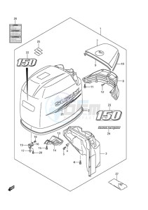 DF 150 drawing Engine Cover (2010 & Newer)