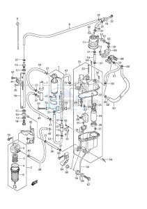 DF 200 drawing Fuel Pump/Fuel Vapor Separator (S/N 110001 & Newer)