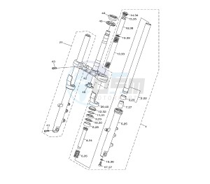 XJ6-S DIVERSION ABS 600 drawing FRONT FORK