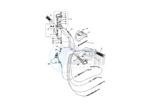 ATV 660 drawing STEERING HANDLE , CABLE