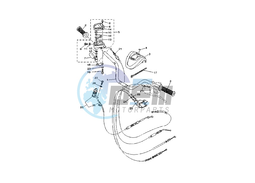 STEERING HANDLE , CABLE