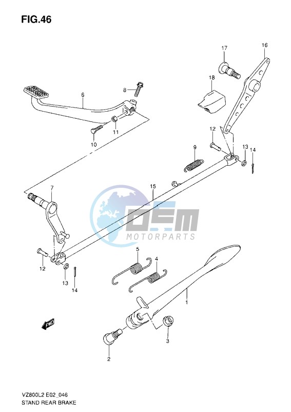 STAND REAR BRAKE