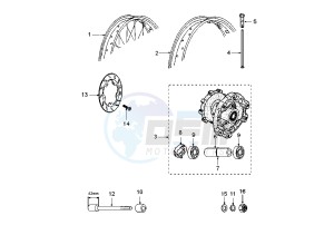 XPS T - 50 cc drawing FRONT WHEEL