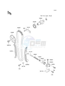 KLF 250 A [BAYOU 250] (A6F-A9F) A8F drawing CAMSHAFT-- S- -_TENSIONER