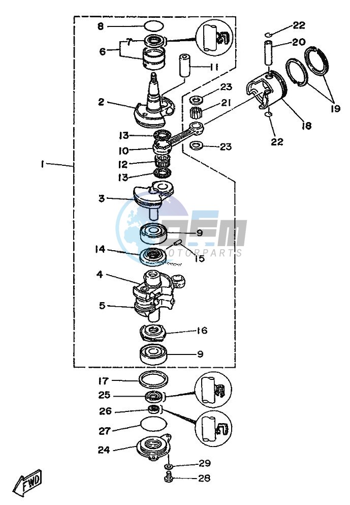 CRANKSHAFT--PISTON