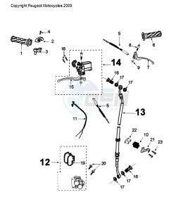 TWEET 50 V drawing BRAKE SYSTEM