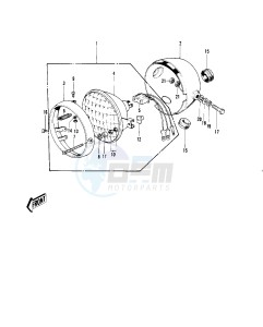 G4 TR (D-E) 100 drawing HEADLIGHT -- 70-73- -