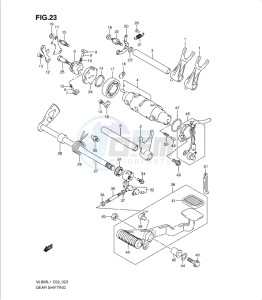 VL800 drawing GEAR SHIFTING