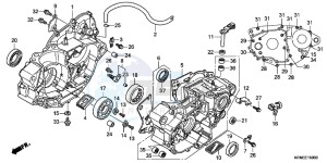 CRF250RD CRF250R Europe Direct - (ED) drawing CRANKCASE