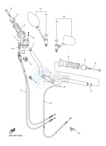 FZ8-N 800 FZ8 (NAKED) (39PT) drawing STEERING HANDLE & CABLE