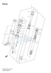 AN400 (E3-E28) Burgman drawing FRONT FORK DAMPER