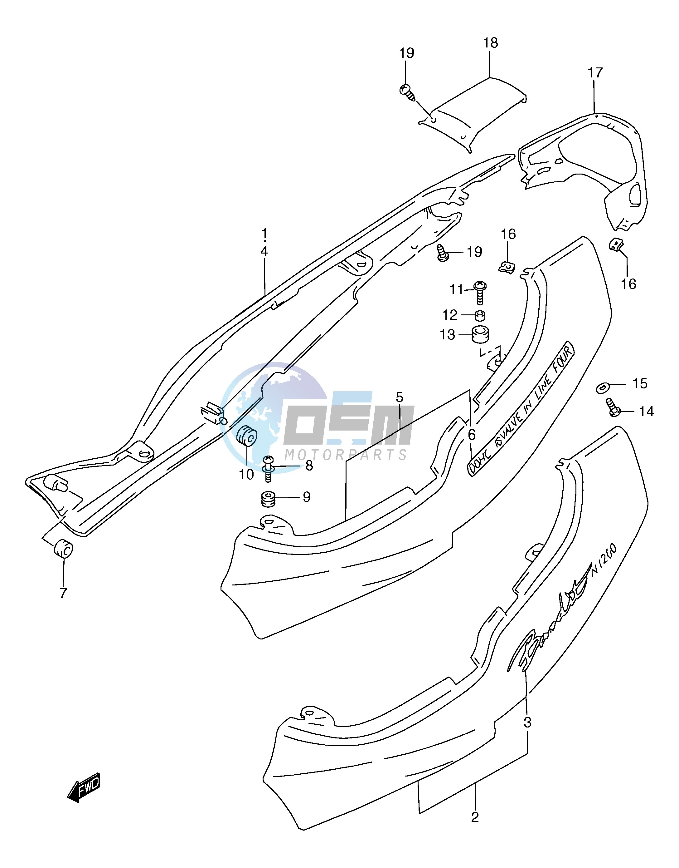 FRAME COVER (GSF1200X SX)