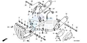 CBF10009 UK - (E / MKH) drawing EXHAUST MUFFLER