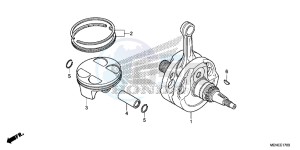 CRF450RG CRF450R Europe Direct - (ED) drawing CRANKSHAFT/PISTON