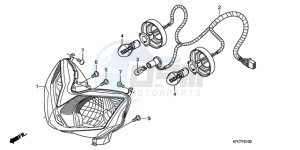 XL125VA E / MKH drawing HEADLIGHT