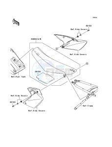 KLX450R KLX450A8F EU drawing Seat