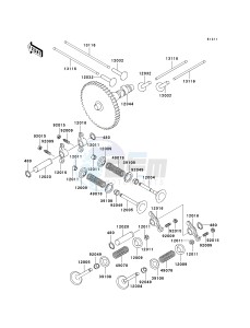 KAF 620 K [MULE 3010 TRANS4X4 HARDWOODS GREEN HD] (K1) K1 drawing VALVE-- S- -_CAMSHAFT-- S- -