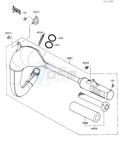 KX 80 L N [KX80] (L2-N3) [KX80] drawing MUFFLER-- S- -