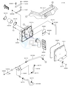 JET SKI SX-R JS1500AHF EU drawing Air Cleaner