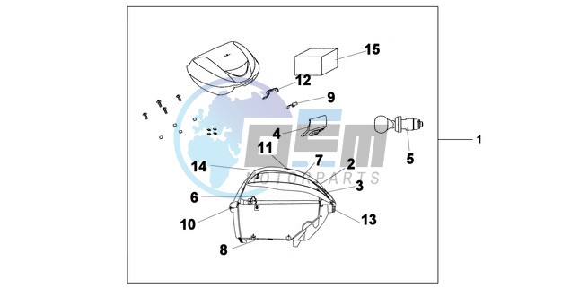 TOP BOX 35 L QUASAR SILVER