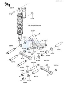 KX 250 E [KX250] (E1) [KX250] drawing REAR SUSPENSION