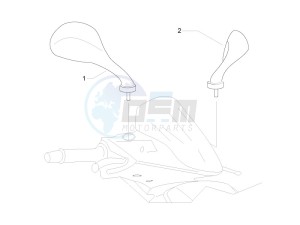 Runner 50 SP 2012 in fiche drawing Driving mirror/s