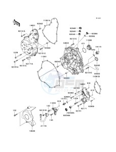 KLE 650 A [VERSYS] (9F-9F) A8F drawing ENGINE COVER-- S- -