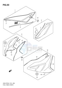 GSX-R750 (E21) drawing FUEL TANK COVER