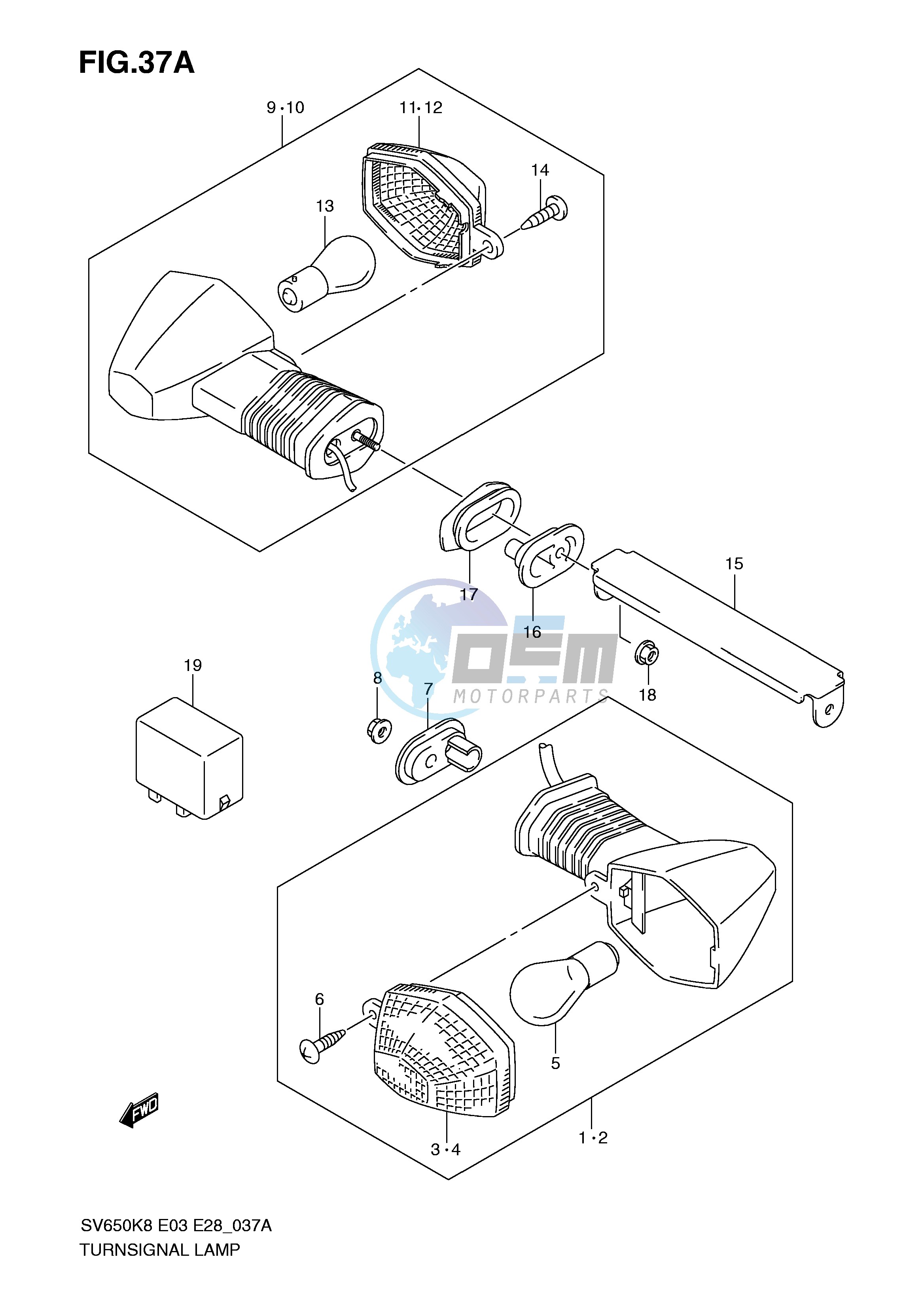 TURNSIGNAL LAMP (SV650SK9 SAK9 SL0 SAL0)