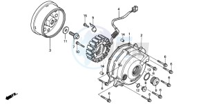 VTR1000F SUPER HAWK drawing GENERATOR