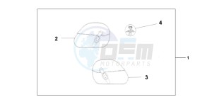 VT750CA drawing LEATHER SADDLEBAG SET