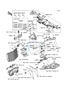 NINJA ZX-10R ZX1000D7F FR GB XX (EU ME A(FRICA) drawing Chassis Electrical Equipment